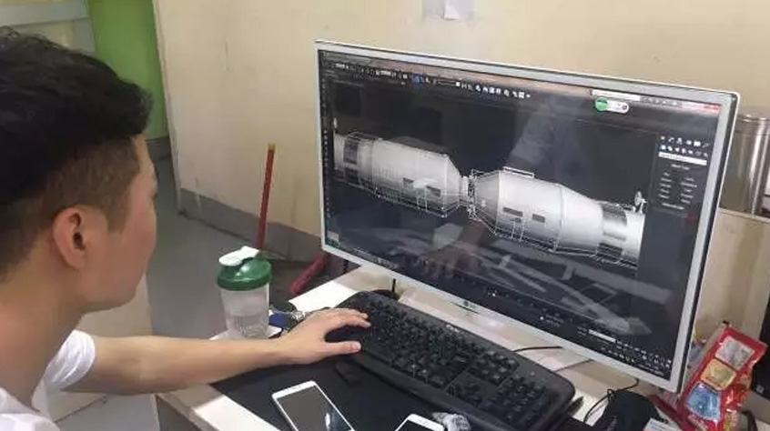 汇众师生合力制作“天舟一号太空送快递”3D动画场景演示
